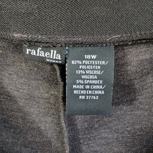 Rafaella Woman's Plus Size Curvy Fit Pull On Pants Size 18W Zipper Pockets - Picture 10 of 12